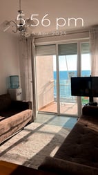 Seafront 1-Bed Apartment with Sea-View Balcony and Shared Pool Garden
